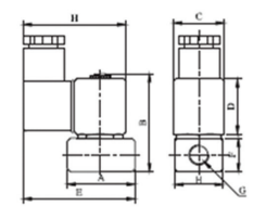 t Solenoid Valf S1050 Serisi Ölçüleri