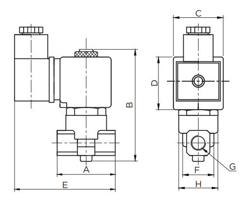 Kompressör Solenoid Valf S5013 Serisi ölçü